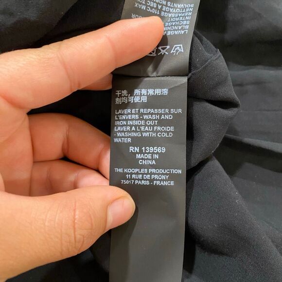 NWT The Kooples Paris Flocked Leopard Velvet Dress Black • Size 4 - Picture 10 of 16